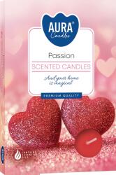 BISPOL Комплект ароматни чаени свещи Bispol Aura - Passion, 6 броя