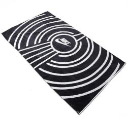 Nike Oversized Beach Retro törölköző, 183x102 cm, Fehér/Fekete (N.101.1124.010.OS)