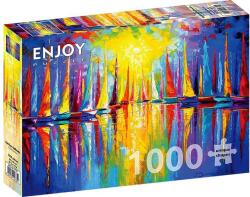 Enjoy 1000 db-os puzzle - Rainbow Sailboats (1732) (1732)