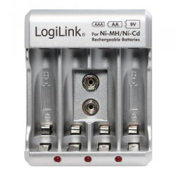 LogiLink akkumulátor töltő szürke (PA0168) (PA0168)