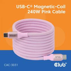 Club 3D USB 2.0 Type C Összekötő Rózsaszín 2m CAC-3031 (CAC-3031)
