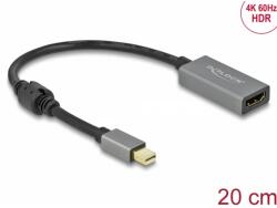 Delock Mini DisplayPort HDMI Átalakító Szürke-Fekete 20cm 66570 (66570)