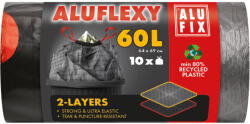 Alufix Aluflexy kétrétegű zárószalagos szemeteszsák 60L - 64*69cm, 10db/tek (MSZ60ALUFLEXYUNINEW)