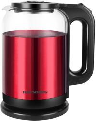 Hausberg HB-3622RS Elektromos vízforraló 1800W 2L Piros/Fekete (HB-3622RS)