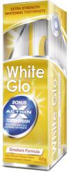 White Glo Smokers fogkrém dohányosoknak, 150 g + fogkefe és fogköztisztító kefe