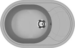Ulgran U-610-342 Csepegtetőtálcás Gránit Mosogató - Ovális, Grafit (U-610-342) - rent-xgranit