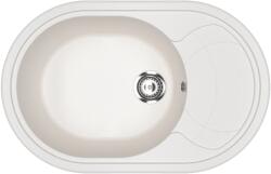 Ulgran U-610-341 Csepegtetőtálcás Gránit Mosogató - Ovális, Tejfehér (U-610-341) - rent-xgranit