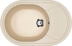 Ulgran U-610-328 Csepegtetőtálcás Gránit Mosogató - Ovális, Bézs (U-610-328) - rent-xgranit