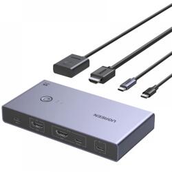 UGREEN CM731 2 az 1-ben KVM kapcsoló (25960)