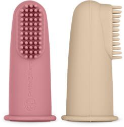 Petite&mars ujjra húzható fogkefe, Rose&Sand 6 hó+, 2 darab