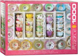 EUROGRAPHICS Puzzle Eurographics din 1000 de piese - Cesti colorate pentru ceai, Alison Henley (60005342) Puzzle