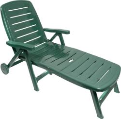 Flair Napozóágy Romance 80x163x108cm Műanyag Erdőzöld összecsukható