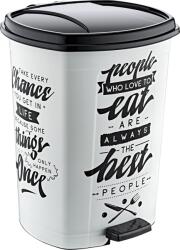 Vija Pedálos Kuka 50l 57x44x43cm Fekete/fehér Feliratos, Műanyag