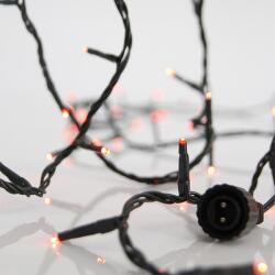 EUROLAMP Fényfüzér Sorolható 100led, Piros 5, 15m, Zöld Kábel, Ip44 (600-11333)