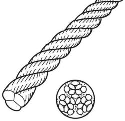 JKH Kötél Sodrott D=8 Pp Narancs 10m