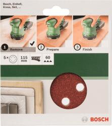Bosch Csiszolólap 5db D: 115mm G: 60 Excentercsiszolóhoz (2609256a16)