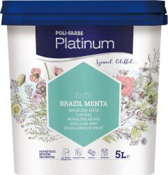Poli-Farbe Platinum színes beltéri falfesték BM50 Brazil menta, 5l