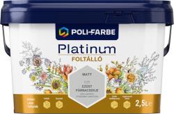 Poli-Farbe Platinum Foltálló Beltéri Színes Falfesték 2, 5l E35 Ezüst Párnacserje