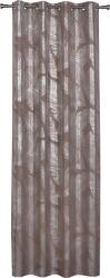 Splendid Dekorfüggöny Vanua 140x260cm Világos Barna, Ezüst Levél Minta (gz-vanuak-140/260-ta)
