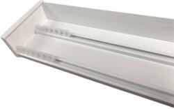 Fedecor Madeira Egyenes Előlapos Fém Sín 250 Cm Fehér Alumínium Kétsoros (250md)