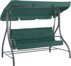 Reckmann Hintaágy 3 személyes zöld párnával 194x120x167cm