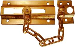 JKH Ajtólánc 85mm, Biztonsági Réz, Szögletes