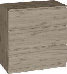 Black and White Style Optimum 02 Komód 78x80, 4x40cm Estana Világos Tölgy