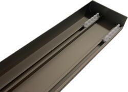 Fedecor íves Előlapos Fém Sín Szett 150cm Pezsgő Színű Alumínium Kétsoros