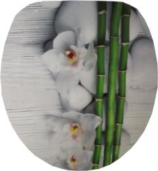 Quadrat Kingflower Wc-ülőke, Mdf, Fém Zsanérral, Mintás