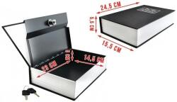  Bewello Széf - könyv megjelenés - 24 x 15, 5 x 5, 5 cm - fekete (DA00338)