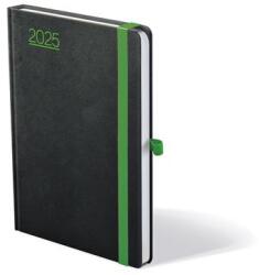TopTimer Kalendart Nero 2026 N021 A5 napi beosztású fekete-zöld határidőnapló 26T021N-006 (26T021N-006)