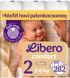 Libero Comfort 2 pelenka, 3-6 kg, 282 db