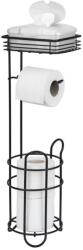 WENKO 71451800 - WC-papírtartó 16x59 cm fekete 71451800 (WE0162)