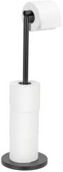 WENKO 24034100 - WC-papírtartó 21x55 cm fekete/ezüst 24034100 (WE0152)
