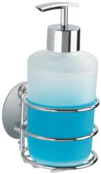 WENKO 18777100-Szappanadagoló TURBO-LOC KEREK ACÉL 7, 5x16, 5 cm fényes króm/fehér 18777100 (WE0583)