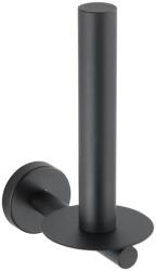 WENKO 24262100-WC-papírtartó BOSIO BLACK 8x18 cm rozsdamentes acél/ezüstszínű 24262100 (WE0678)