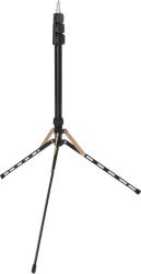  QZSD alumínium lámpatartó stúdió állvány, vakuállvány 186cm, spigot fejjel, fekete-arany színben