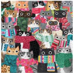 Galison 73693 - Wintry Cats - 500 db-os puzzle (73693)