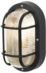 OSRAM klasszikus ovális hajólámpa(bulkhead) fekete színben, üveg burkolattal, E27 foglalattal, max. 10W teljesítmény, IP44 védettséggel ( 4058075845589 ) (4058075845589)