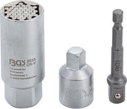 BGS technic Multi dugókulcs adapterkészlettel | 10 mm (3/8") | 9 - 21 mm | 3 darabos (BGS 92533) (92533)