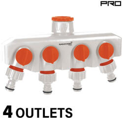 NAKAYAMA Négyutas Elosztó, Csatlakozó Záró Csapokkal (gh9220) (gh9220)