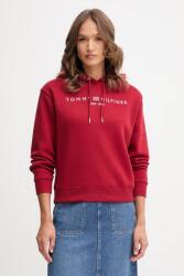 Tommy Hilfiger felső fekete, nyomott mintás, kapucnis, WW0WW43598 - burgundia S