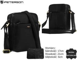 ZELLIA Peterson Férfi Bőr Oldaltáska Ptn 720-Tum-0536 Fekete (ZLK-ptn-720tum0536-b-53362926)