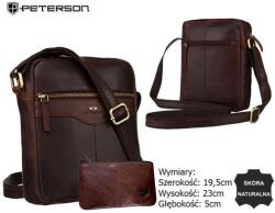 ZELLIA Peterson Férfi Bőr Oldaltáska Ptn 711E-Opu-6842 Sötét Barna (ZLK-ptn-711eopu6842-b-71157702)