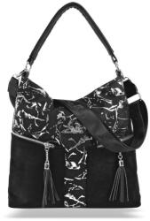 ZELLIA Női Válltáska 21052 Fekete - Leaf - (ZLK-21052-24024181)