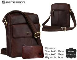ZELLIA Peterson Férfi Bőr Oldaltáska Ptn 719E-Opu-6866 Sötét Barna (ZLK-ptn-719eopu6866-b-44555979)
