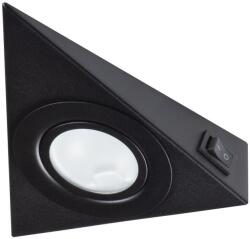 Kanlux ZEPO LFD-T02/S-B Bútorvilágító spot lámpatest, G4, max 10W, 40x130x130mm, IP20, fekete (kapcsolós változat) (36632) (36632)
