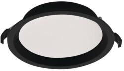 Kanlux TIBERI CCT 15-21W-B Süllyesztett lámpatest, max 21W, 3000/3500/4000K, 2090(WW) /2310(WN) /2220(NW) lm, Ø185x36mm, IP44/20, fekete, Táp: 26384, 26386 (26380) (26380)