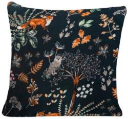  Mikroplüss párnahuzat THE FOX AND THE HARE 45x45 cm, sötétzöld