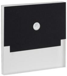 Kanlux SABIK LED PIR B-WW LED lépcsővilágító lámpatest, 12V DC, 75x23x75mm, mozgásérzékelővel, 0.8W, 3000K, 13lm, fekete (29859) (29859)